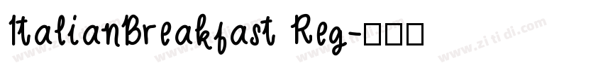 ItalianBreakfast Reg字体转换